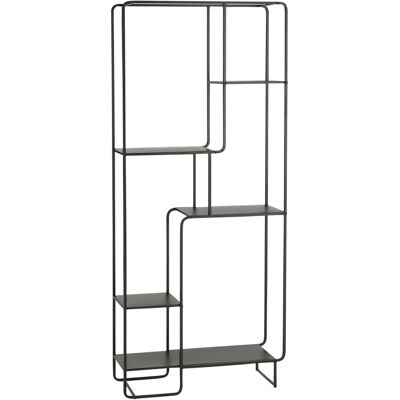 Mica Decorations Jules Armoire de Rangement - 76x30x178 cm - Fer - Noir - Publicité Mica Decorations Jules Armoire de Rangement - 76x30x178 cm - Fer - Noir - Publicité