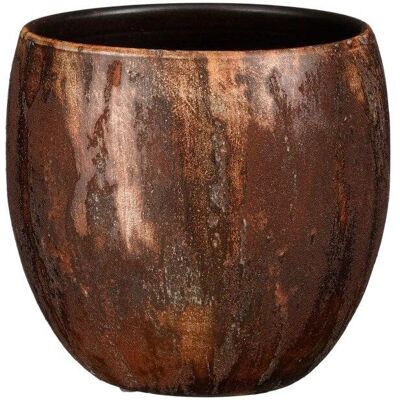Mica Decorations Roel Bloempot - 20x20x20 cm - Terracotta - Rost Mica Decorations Roel Bloempot - 20x20x20 cm - Terracotta - Rost