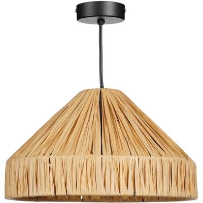 Mica Decorations Elisa Raffia Hanglamp - 30x30x18 cm - Lichtbruin Mica Decorations Elisa Raffia Hanglamp - 30x30x18 cm - Lichtbruin