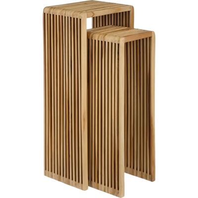 Mica Decorations Yonker Table pour Plantes - Lot de 2 - Bois Recyclé - Marron - Publicité Mica Decorations Yonker Table pour Plantes - Lot de 2 - Bois Recyclé - Marron - Publicité