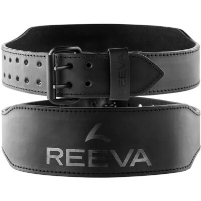 Reeva LB06 Ceinture de musculation en cuir - Ceinture de levage - Publicité Reeva LB06 Ceinture de musculation en cuir - Ceinture de levage - Publicité