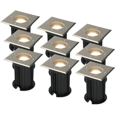 HOFTRONIC Ramsay dimbare LED vierkante bodemspot - Roestvrij staal - 4000K - 5W - IP67 HOFTRONIC Ramsay dimbare LED vierkante bodemspot - Roestvrij staal - 4000K - 5W - IP67