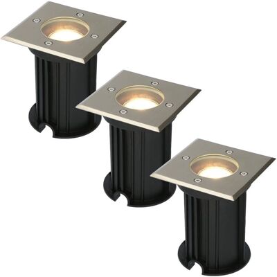 HOFTRONIC Ramsay Vierkante Dimbare LED Bodemspot - RVS - 2700K - 5W HOFTRONIC Ramsay Vierkante Dimbare LED Bodemspot - RVS - 2700K - 5W