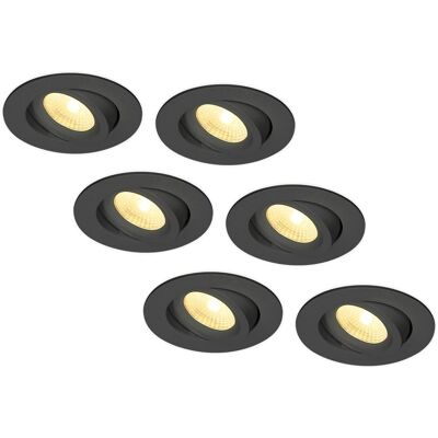 HOFTRONIC Salerno 6-Pack LED Inbouwspots - Warm Wit 2700K HOFTRONIC Salerno 6-Pack LED Inbouwspots - Warm Wit 2700K