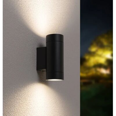 HOFTRONIC Cali dimbare LED wandlamp - 4000K neutraal wit - 10W - GU10 - Up & Down - IP65 - Zwart HOFTRONIC Cali dimbare LED wandlamp - 4000K neutraal wit - 10W - GU10 - Up & Down - IP65 - Zwart