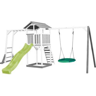 AXI - Beach Tower - Wit/Grauwoud - Glijbaan 228 cm - Playset AXI - Beach Tower - Wit/Grauwoud - Glijbaan 228 cm - Playset
