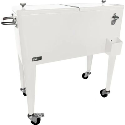 Axi Nevera Retro Blanco - 76L Portátil con Ruedas Axi Nevera Retro Blanco - 76L Portátil con Ruedas