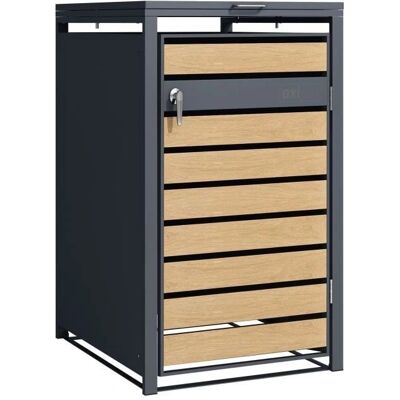 Axi Lucas Metall Mülltonnen Abdeckung - Für 4 x 240L Container - Robust & Wetterfest Axi Lucas Metall Mülltonnen Abdeckung - Für 4 x 240L Container - Robust & Wetterfest