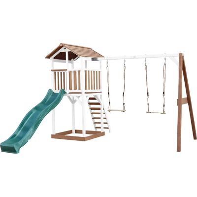 AXI - Beach Tower - Bruin/Wit - Glijbaan 228 cm - Speeltoren AXI - Beach Tower - Bruin/Wit - Glijbaan 228 cm - Speeltoren