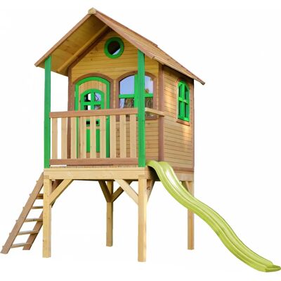 Casa de Juegos Laura de Axi - Casa de madera con tobogán Casa de Juegos Laura de Axi - Casa de madera con tobogán
