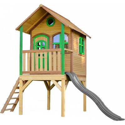 Axi Laura Kinderspielhaus - FSC Holz, Grün/Bra - Sicher & Einfach Aufbau Axi Laura Kinderspielhaus - FSC Holz, Grün/Bra - Sicher & Einfach Aufbau