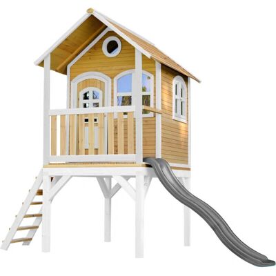 Axi Laura Holzspielhaus mit Rutsche - Kinderspielhaus Axi Laura Holzspielhaus mit Rutsche - Kinderspielhaus