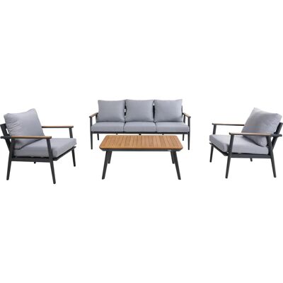 AXI Bibi Lounge Set - Aluminium & Teak - 4 Stück AXI Bibi Lounge Set - Aluminium & Teak - 4 Stück