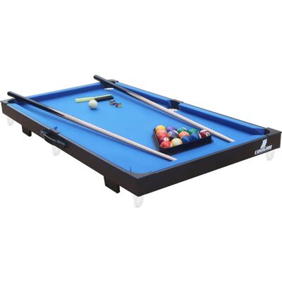 Mesa de billar portátil Cougar Mini con tela de terciopelo azul 12mm - Mesa de billar Mesa de billar portátil Cougar Mini con tela de terciopelo azul 12mm - Mesa de billar