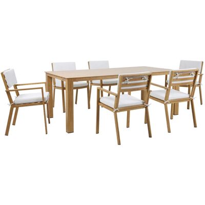 Axi Jada Gartentisch-Set - 6 Sitze, Holzoptik Aluminium Axi Jada Gartentisch-Set - 6 Sitze, Holzoptik Aluminium