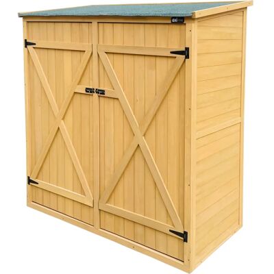 Axi Gartenschrank aus FSC Holz mit 2 Ablagen 149 x 78 x 164 cm, braun Axi Gartenschrank aus FSC Holz mit 2 Ablagen 149 x 78 x 164 cm, braun