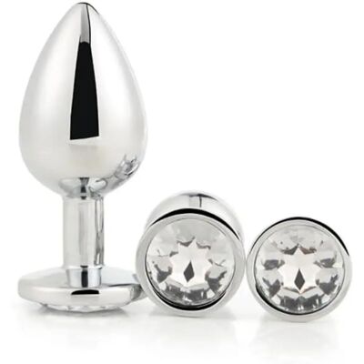 Dream Toys Gleaming Love Hopeanvärinen Plug Set - Anaaliset - 3 kappaletta Dream Toys Gleaming Love Hopeanvärinen Plug Set - Anaaliset - 3 kappaletta
