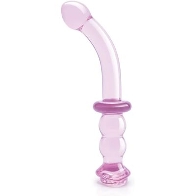 Dream Toys Glaze Glass Rosebud G-spot Dildo - 19 cm Dream Toys Glaze Glass Rosebud G-spot Dildo - 19 cm