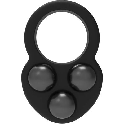 DREAMTOYS RAMROD Anillo de pene triple peso - 7.5cm Silicona Negro DREAMTOYS RAMROD Anillo de pene triple peso - 7.5cm Silicona Negro