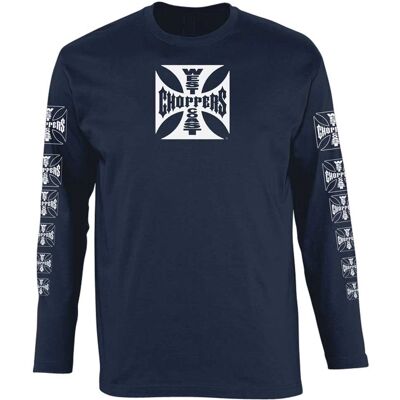 Camicia a maniche lunghe West Coast Choppers OG Logo ATX Navy - Abbigliamento motociclistico uomo Camicia a maniche lunghe West Coast Choppers OG Logo ATX Navy - Abbigliamento motociclistico uomo