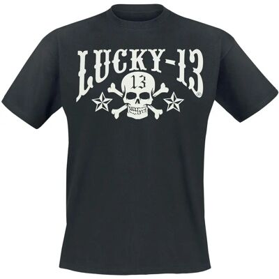 Lucky 13 Skull Stars L Lyhythihainen T-Paita - T-Paita Lucky 13 Skull Stars L Lyhythihainen T-Paita - T-Paita