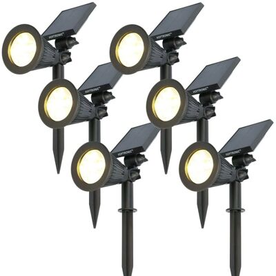 HOFTRONIC 6x Bend LED Solar Tuinspot - tuinspot met grondspieß HOFTRONIC 6x Bend LED Solar Tuinspot - tuinspot met grondspieß