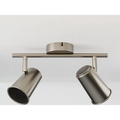 HOFTRONIC Riga LED Deckenleuchte - Schwenkbar & Dimmbar - Edelstahl - 2 Spots - GU10 - Wohnzimmerlampe HOFTRONIC Riga LED Deckenleuchte - Schwenkbar & Dimmbar - Edelstahl - 2 Spots - GU10 - Wohnzimmerlampe