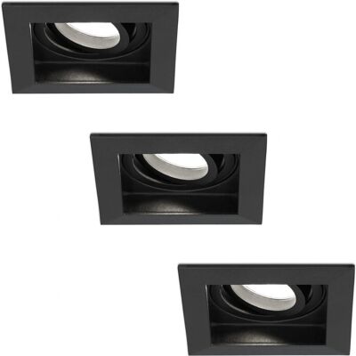 HOFTRONIC Durham 3x Inbouwspot Dimbaar - Vierkant - Zwart - 5W - 6000K HOFTRONIC Durham 3x Inbouwspot Dimbaar - Vierkant - Zwart - 5W - 6000K