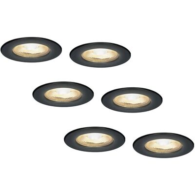 HOFTRONIC Nola LED Inbouwspots - Zwart - Ultra Plat 49mm - 5W - 2700K - IP65 HOFTRONIC Nola LED Inbouwspots - Zwart - Ultra Plat 49mm - 5W - 2700K - IP65