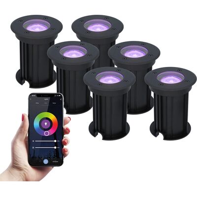 HOFTRONIC Maisy LED Grondspot Set - IP67 Waterdicht - 6 stuks HOFTRONIC Maisy LED Grondspot Set - IP67 Waterdicht - 6 stuks