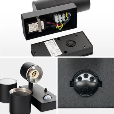HOFTRONIC HOFTRONIC 3x Blenda Wandlamp - IP44 - 6000K - Zwart HOFTRONIC HOFTRONIC 3x Blenda Wandlamp - IP44 - 6000K - Zwart