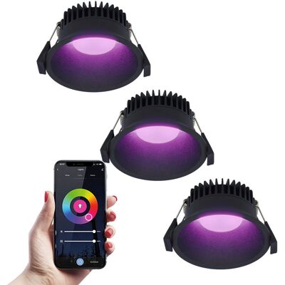 HOFTRONIC SMART 3x Finn LED Inbouwspot - 10W RGBWW - Binnen & Buiten HOFTRONIC SMART 3x Finn LED Inbouwspot - 10W RGBWW - Binnen & Buiten