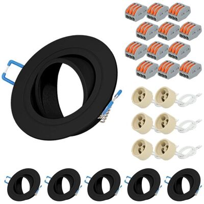 HOFTRONIC HOFTRONIC Set van 6 Pedro GU10 Inbouwspots Kantelbaar - Verlichting HOFTRONIC HOFTRONIC Set van 6 Pedro GU10 Inbouwspots Kantelbaar - Verlichting