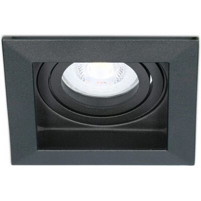HOFTRONIC Fresno LED Inbouwspot - Vierkant, Dimbaar, 5W, GU10 - Zwart HOFTRONIC Fresno LED Inbouwspot - Vierkant, Dimbaar, 5W, GU10 - Zwart
