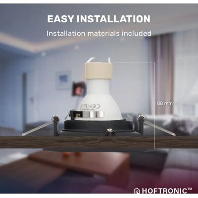 HOFTRONIC Fresno Smart RGBWW Dimmbar Einbaustrahler - Schwarz HOFTRONIC Fresno Smart RGBWW Dimmbar Einbaustrahler - Schwarz