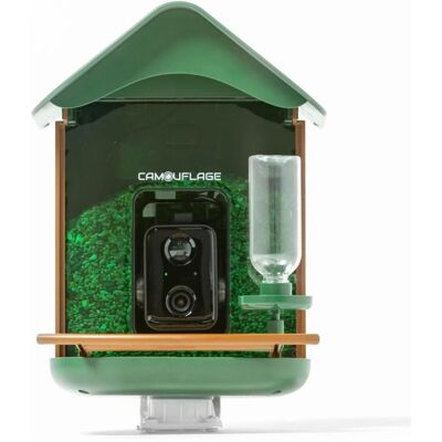 Camouflage Vogelfutterhuis met camera Camouflage Vogelfutterhuis met camera