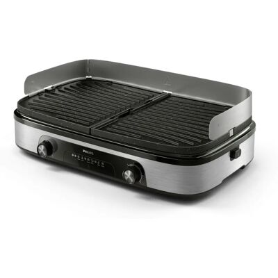 Philips HD6222/90 - Nero, Acciaio inossidabile - Griglia elettrica Philips HD6222/90 - Nero, Acciaio inossidabile - Griglia elettrica