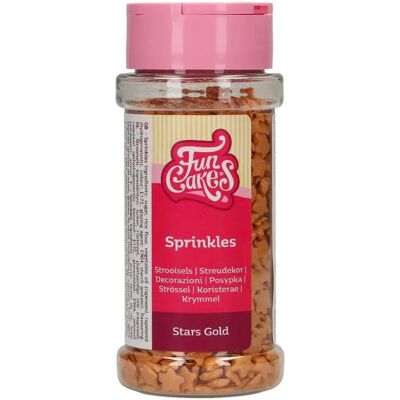 Funcakes - Steluțe aurii 60 g - Gold stars - Decorations - Publicité Funcakes - Steluțe aurii 60 g - Gold stars - Decorations - Publicité
