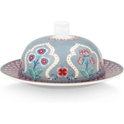 Beurrier Flower Festival Bleu Clair 17x8cm Pip Studio - Publicité Beurrier Flower Festival Bleu Clair 17x8cm Pip Studio - Publicité