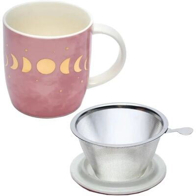 France Herboristerie - Phases de Lune - Tea mug with infuser - Publicité France Herboristerie - Phases de Lune - Tea mug with infuser - Publicité