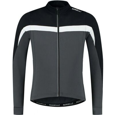 Rogelli maillot cyclisme - Ajustement course - Gris - Publicité Rogelli maillot cyclisme - Ajustement course - Gris - Publicité