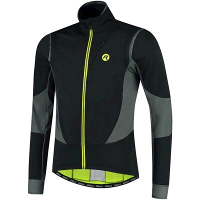 Rogelli Svart och Fluorescerande Vintercykeljacka - Softshell Brave - Vattentät och Vindskydd - S Rogelli Svart och Fluorescerande Vintercykeljacka - Softshell Brave - Vattentät och Vindskydd - S