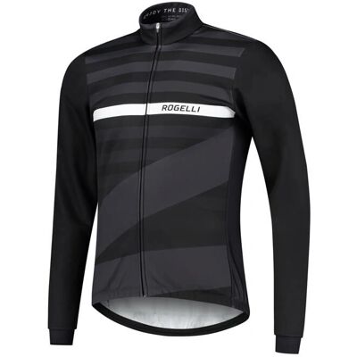 Rogelli Vinterjakke Stripe Sort/Hvid - Cykeljakke Rogelli Vinterjakke Stripe Sort/Hvid - Cykeljakke