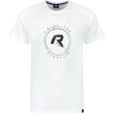 Rogelli Weiße Grafik-Radfahrer-T-Shirt - T-Shirt Rogelli Weiße Grafik-Radfahrer-T-Shirt - T-Shirt