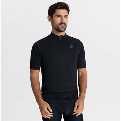 Rogelli 2XL Schwarzes Fahrradtrikot - Atmungsaktiv, Schnell Trocknend, Komfort Fit Rogelli 2XL Schwarzes Fahrradtrikot - Atmungsaktiv, Schnell Trocknend, Komfort Fit
