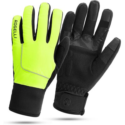 Rogelli Essential Vintercykelhandsker - Sort og Fluor Gul - XL Rogelli Essential Vintercykelhandsker - Sort og Fluor Gul - XL