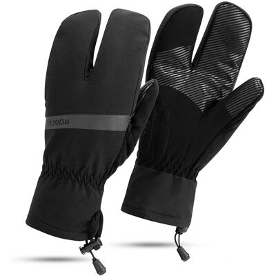 Rogelli Nova Lobster Winter Fahrradhandschuhe - Wasserdicht, isoliert, Schwarz Rogelli Nova Lobster Winter Fahrradhandschuhe - Wasserdicht, isoliert, Schwarz