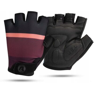 Rogelli Impress II Rękawice Rowerowe - Vino/Coral/Black Rogelli Impress II Rękawice Rowerowe - Vino/Coral/Black