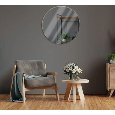 Okrągłe Lustro Ścienne Złote z Kolekcji Home Styling - 55cm Okrągłe Lustro Ścienne Złote z Kolekcji Home Styling - 55cm