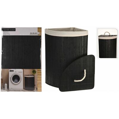 Bathroom Solutions J. Cesto en esquina negro - Cesto de ropa Bathroom Solutions J. Cesto en esquina negro - Cesto de ropa